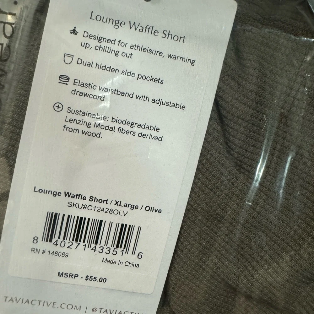 NWT Tavi Noir Lounge waffle shorts - Olive